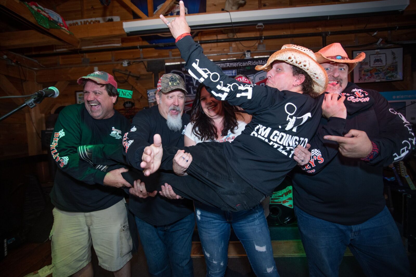 American Ride Maine Band - Holding Eric Laughing American Ride Maine Band - Holding Eric Laughing
