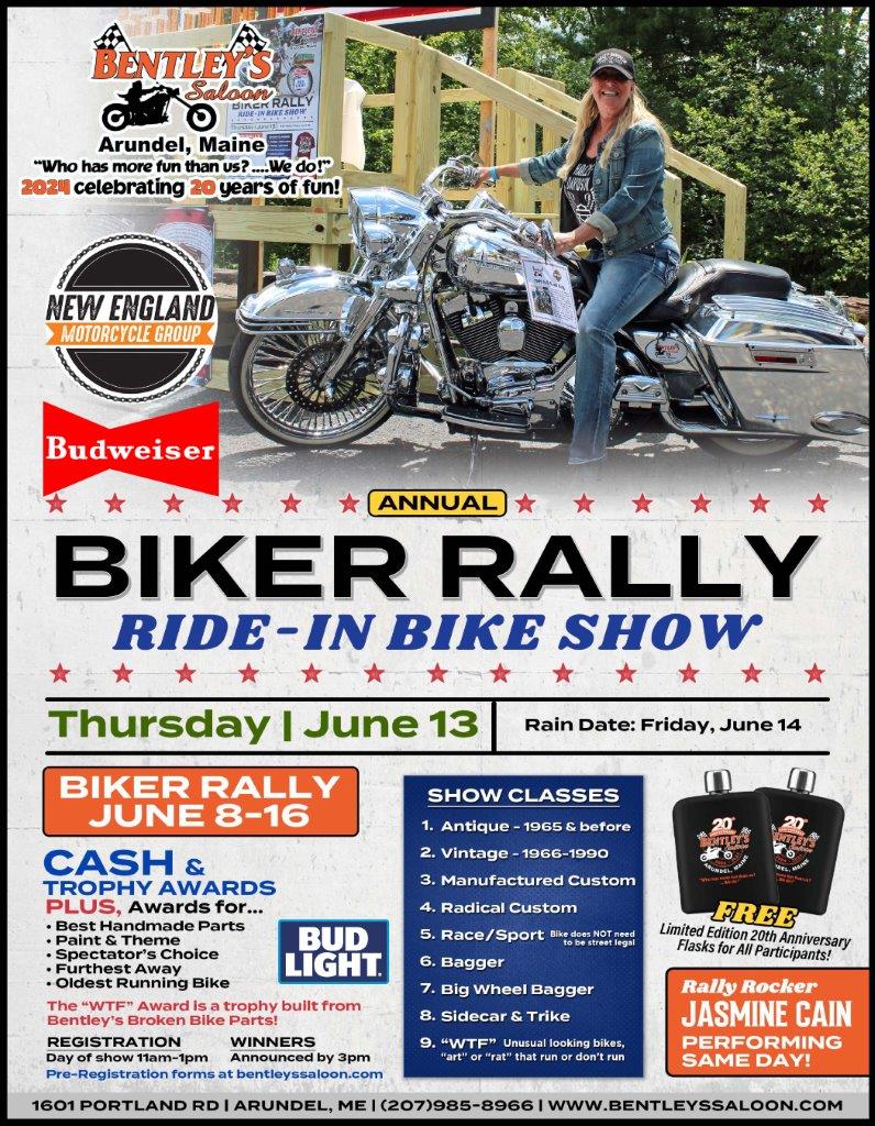 A poster for the annual biker rally.