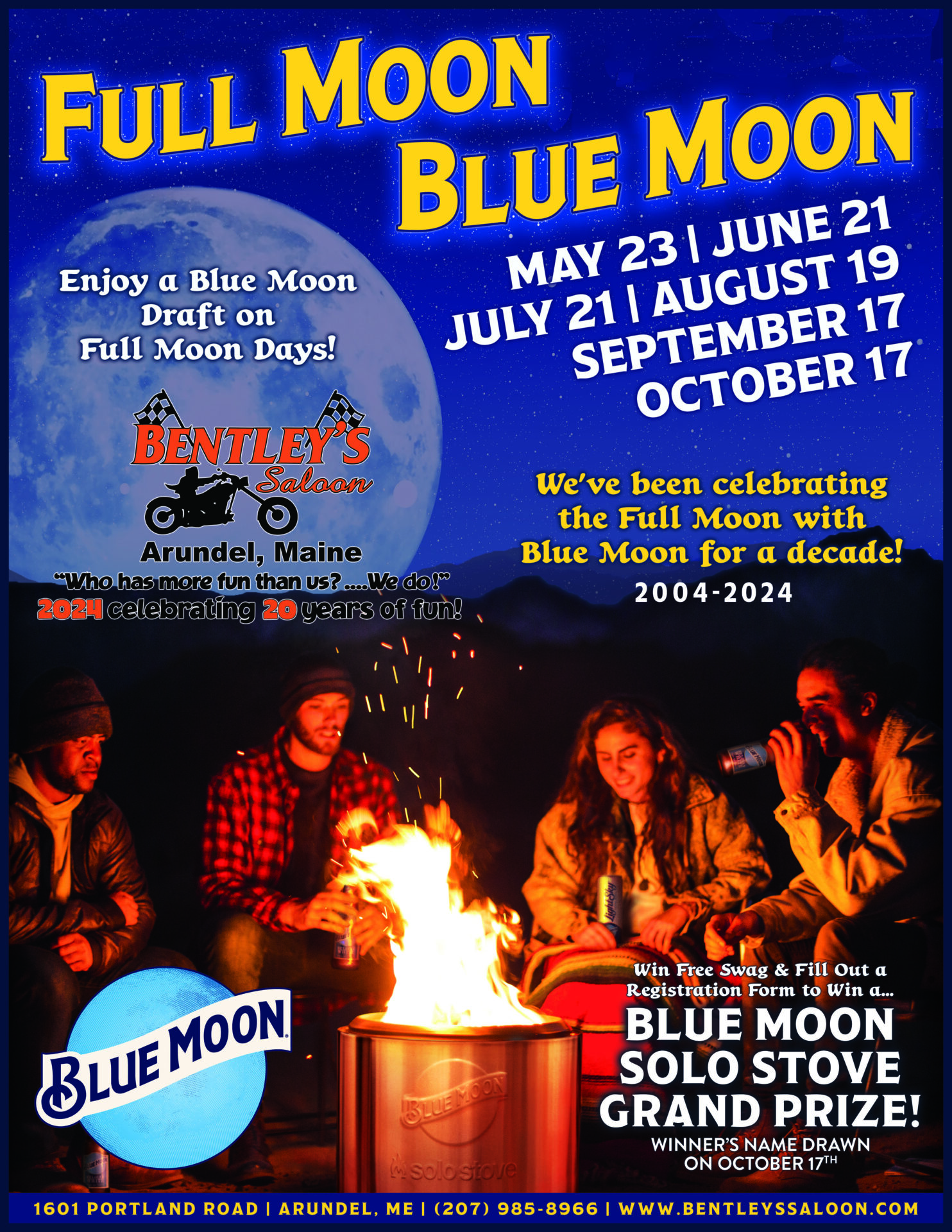 A poster of the full moon band