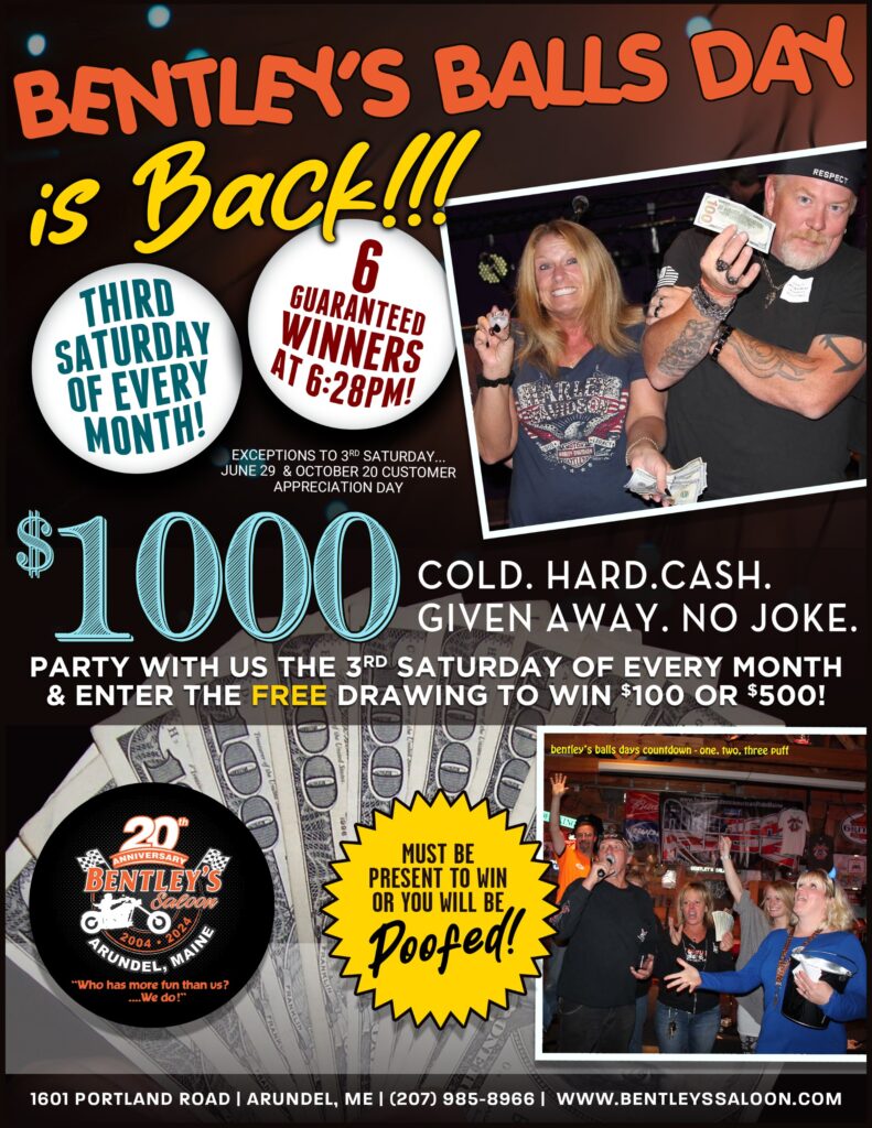 A flyer for the 2 0 th anniversary of the $ 1, 0 0 0 cold hard cash party.