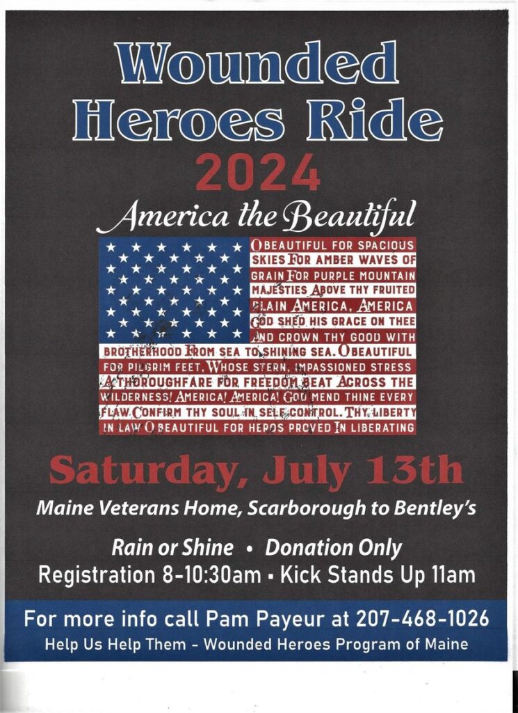 A poster for the 2 0 2 4 america the beautiful heroes ride.