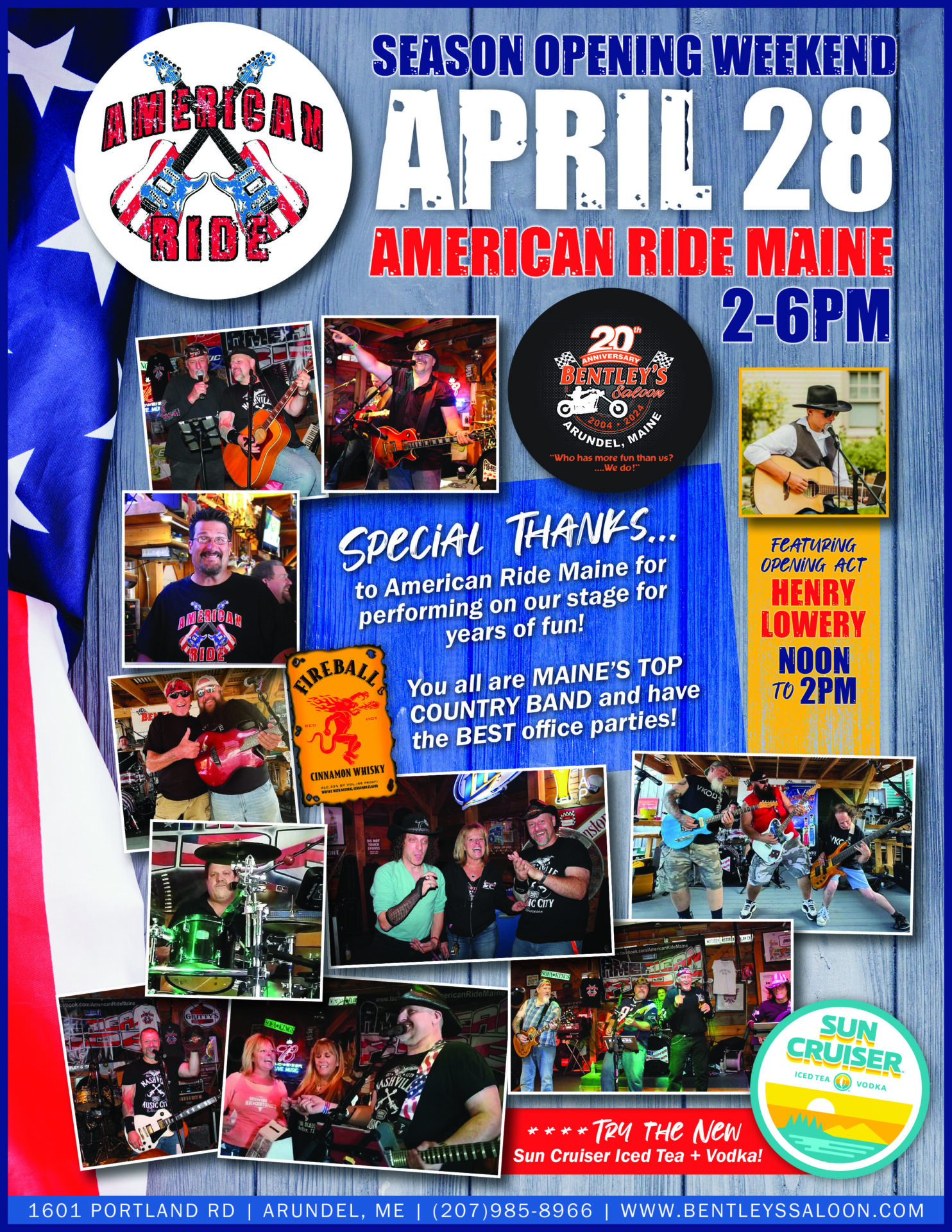 A poster of the american ride maine event.