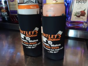 Two Bentley's Old English Shaving Cream tubes in black holders.