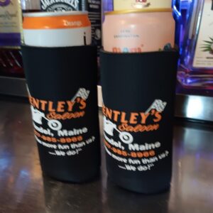 Two Bentley's Old English Shaving Cream tubes in black holders.