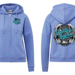 Ladies Zip Hoodie Blue Iris